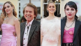 Marta Hazas, Raphael, Alejandra Onieva y Angy Fernández en el Festival de Málaga. / Gtres