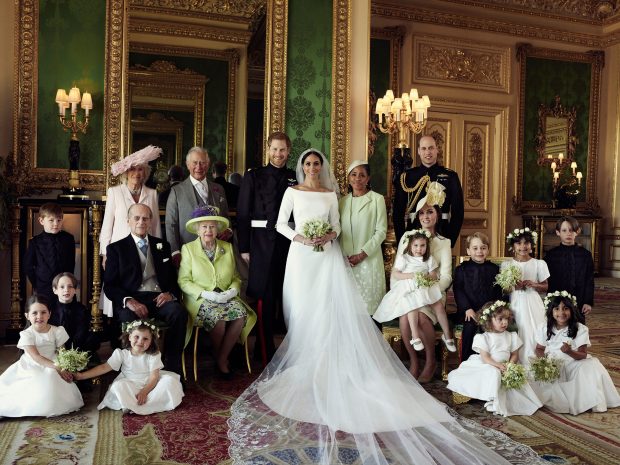Posado de la Familia Real británica en la boda de Meghan Markle y el príncipe Enrique. / Gtres