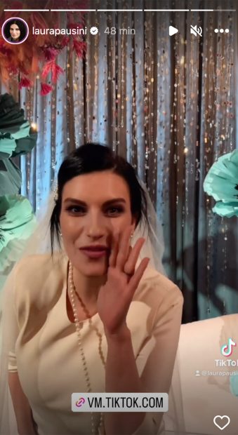 Laura Pausini en su boda / Instagram