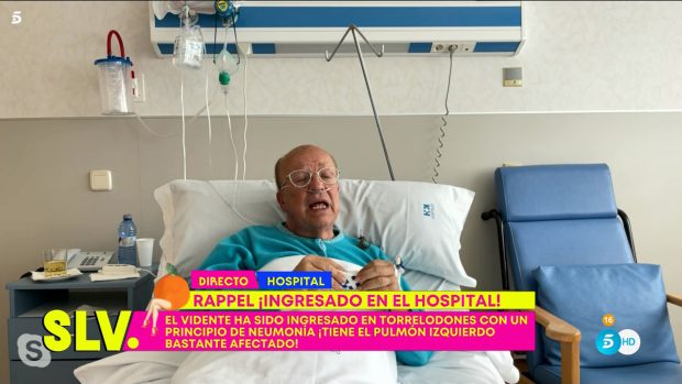 Rappel desde el hospital en una intervención para 'Sálvame'. / Telecinco