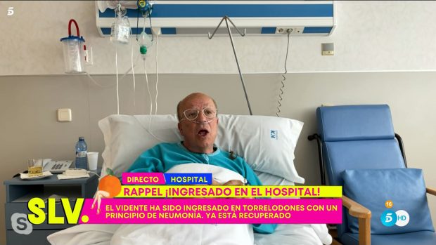 Rappel desde el hospital en una intervención para 'Sálvame'. / Telecinco