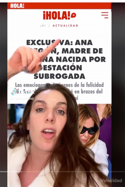Inés Hernand opinando sobre la maternidad de Ana Obregón / Redes sociales