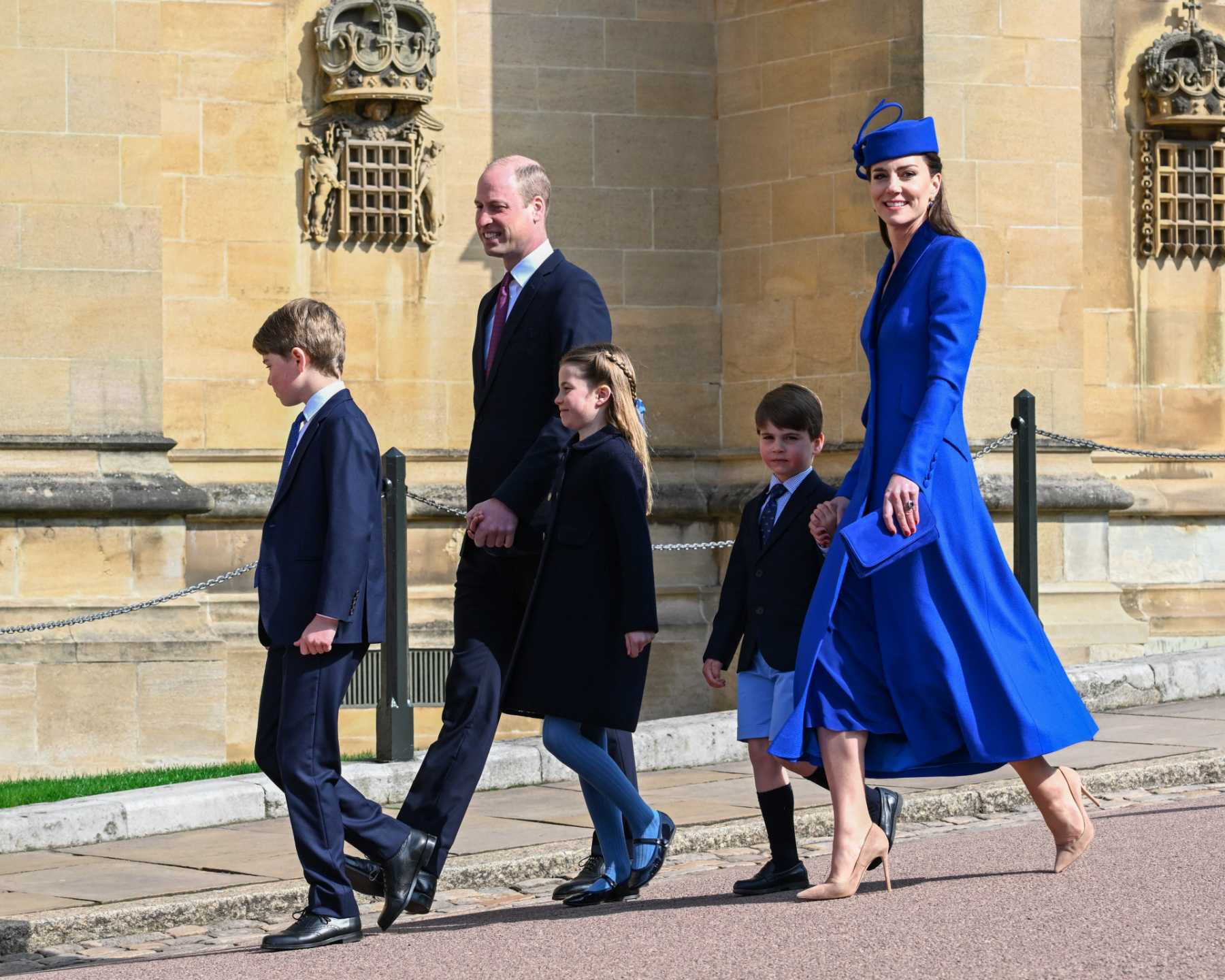 El Príncipe Guillermo y Kate Middleton a su llegada a la Misa de Pascua / Gtres