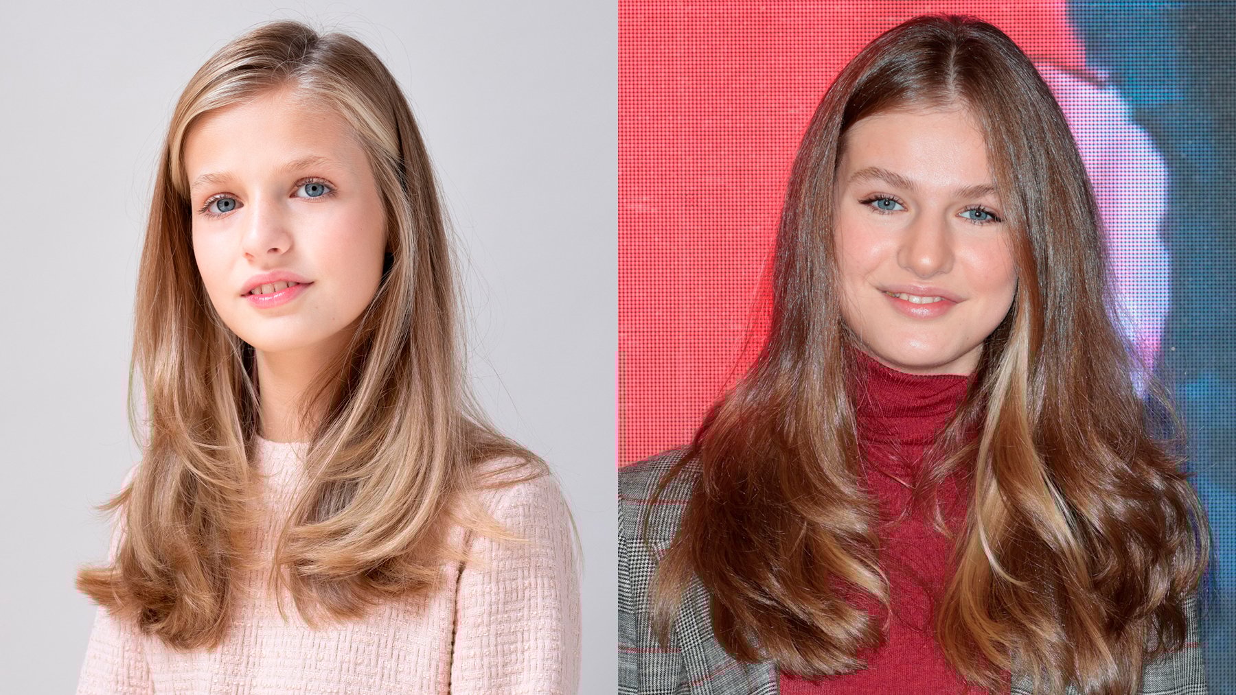 La transformación física de Leonor a lo largo de los años