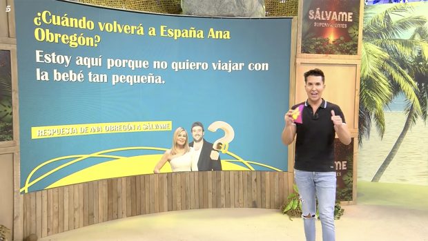Omar Suárez hablando de Ana Obregón en 'Sálvame'. / Telecinco