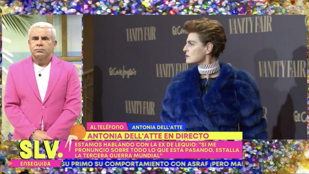 Antonia Dell'Atte en una llamada telefónica con 'Sálvame'. / Telecinco