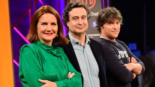 Samantha Vallejo-Nágera, Pepe Rodríguez y Jordi Cruz posando. / Gtres
