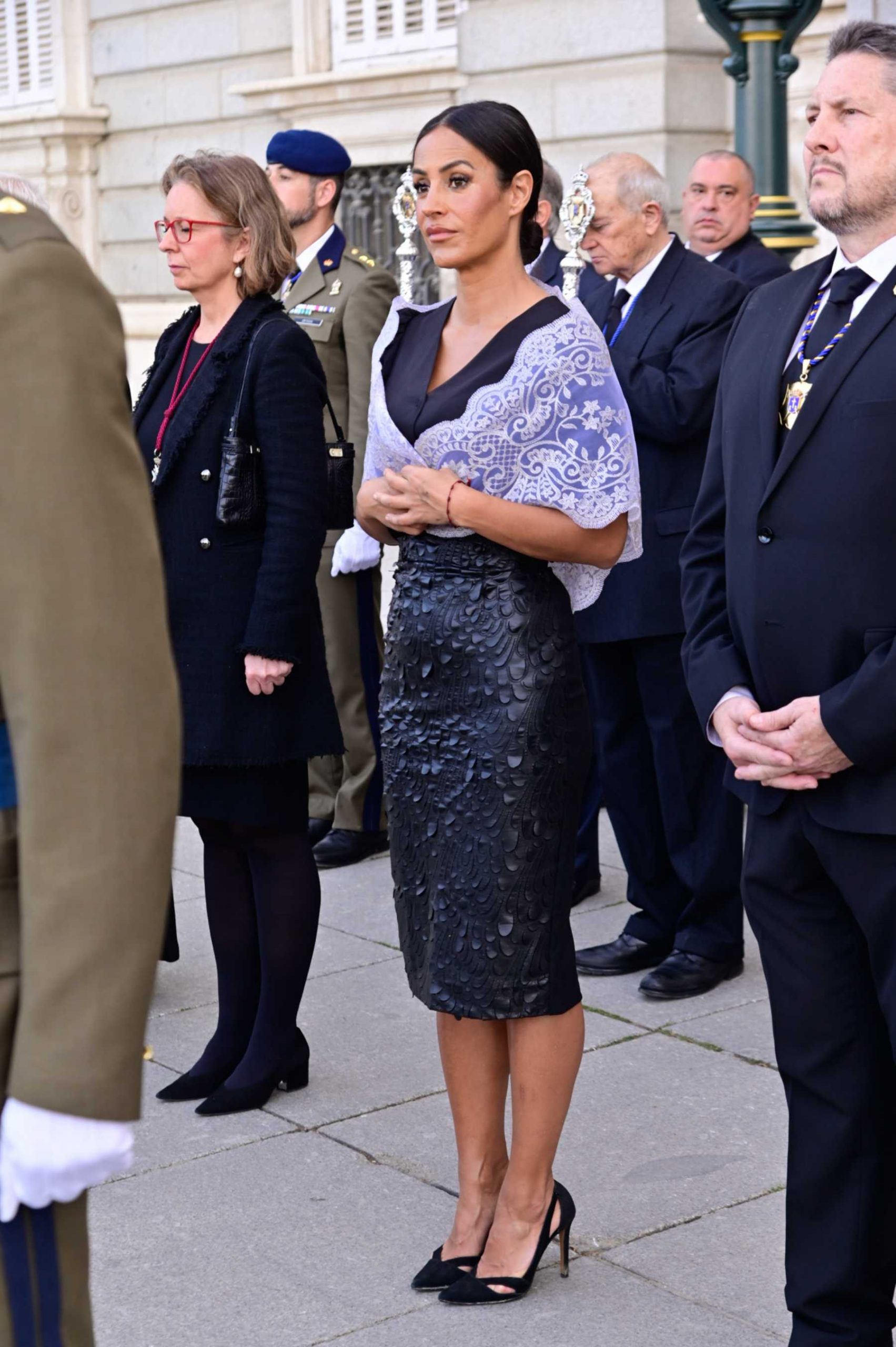 Begoña Villacís, durante la procesión del Cristo de los Alabarderos / Gtres