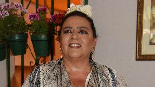 María del Monte en la Feria de Abril de Sevilla. / Gtres