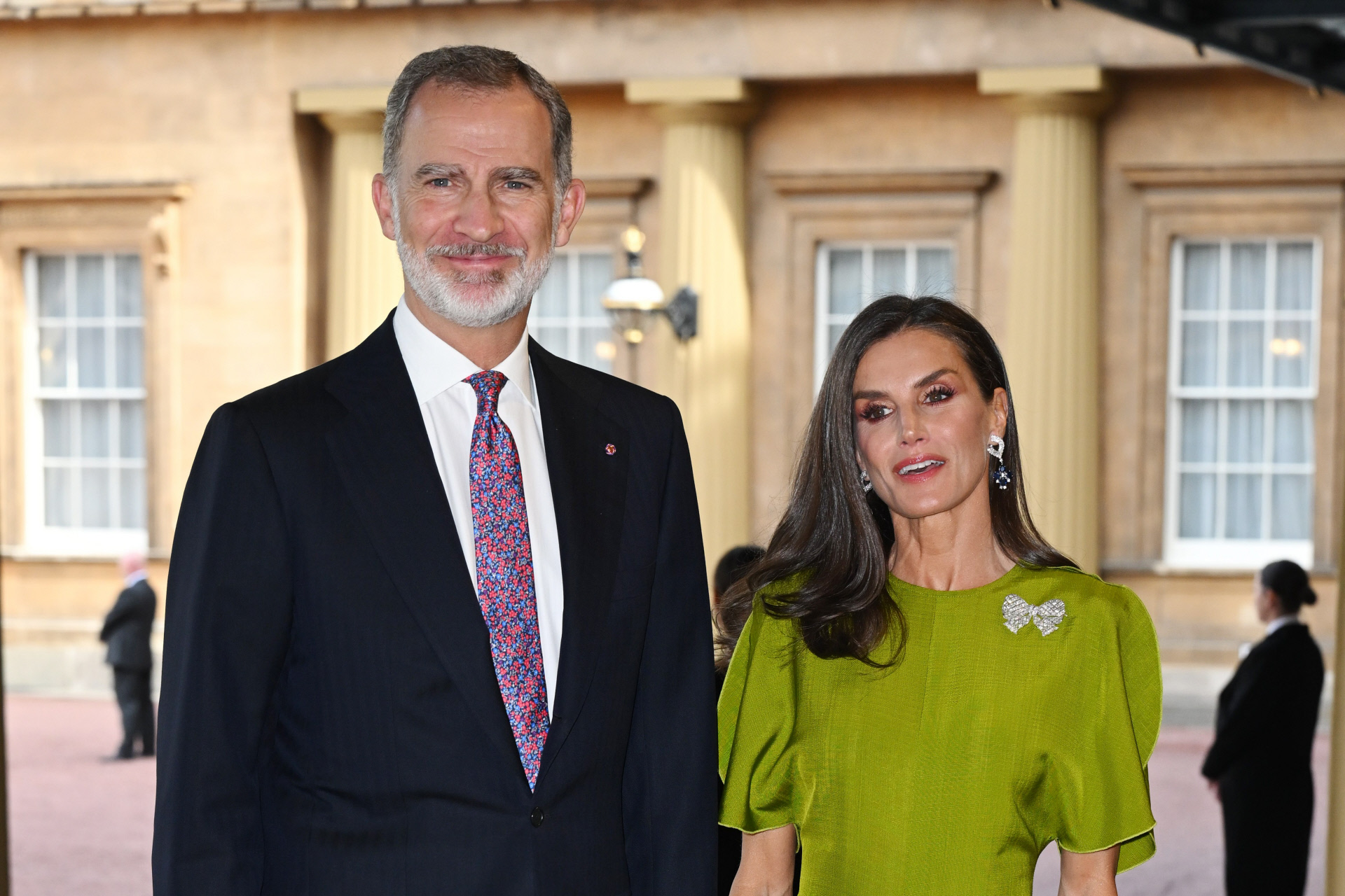 Don Felipe y doña Letizia, en la recepción de Buckingham Palace / Gtres