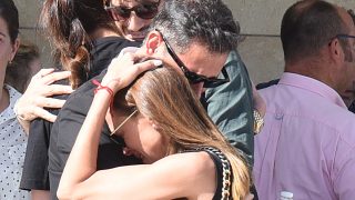Eva González, en el tanatorio de Cristo Báñez. / Gtres