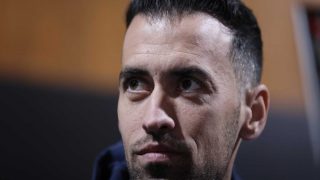 Sergio Busquets durante una rueda de prensa / Gtres