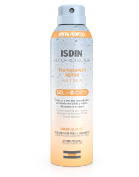 Fotoprotector ISDIN Transparent Spray Wet Skin SPF50