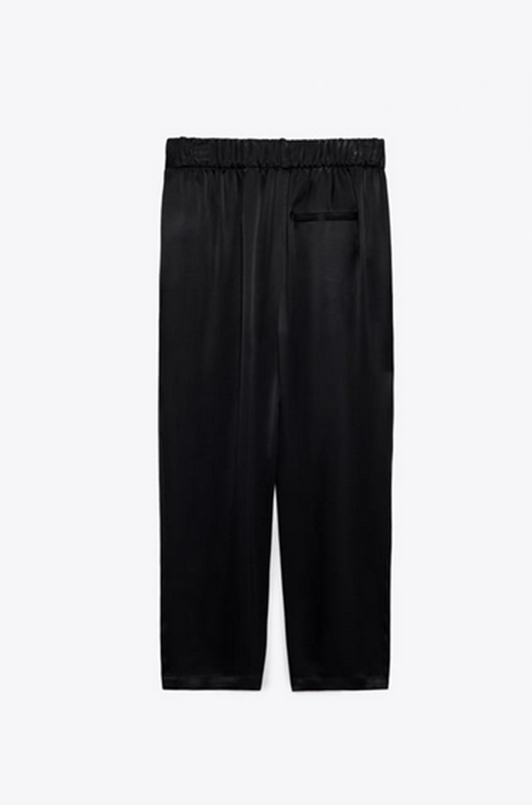 Pantalon De Costume Femme Zara - Taille S - Bleu Marine Satiné Pour Bureau