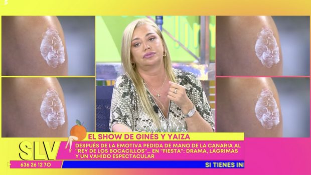 Belén Esteban en el plató de 'Sálvame'. / Telecinco