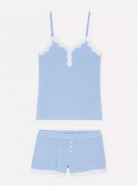 Pijama de Primark de estampado de rayas azules y blancas / Primark