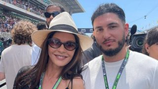 Omar Montes y Catherine Zeta Jones en el Gran Premio España F1/ Instagram