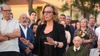 Rocío Carrasco en la inauguración al monumento de su padre. / Gtres