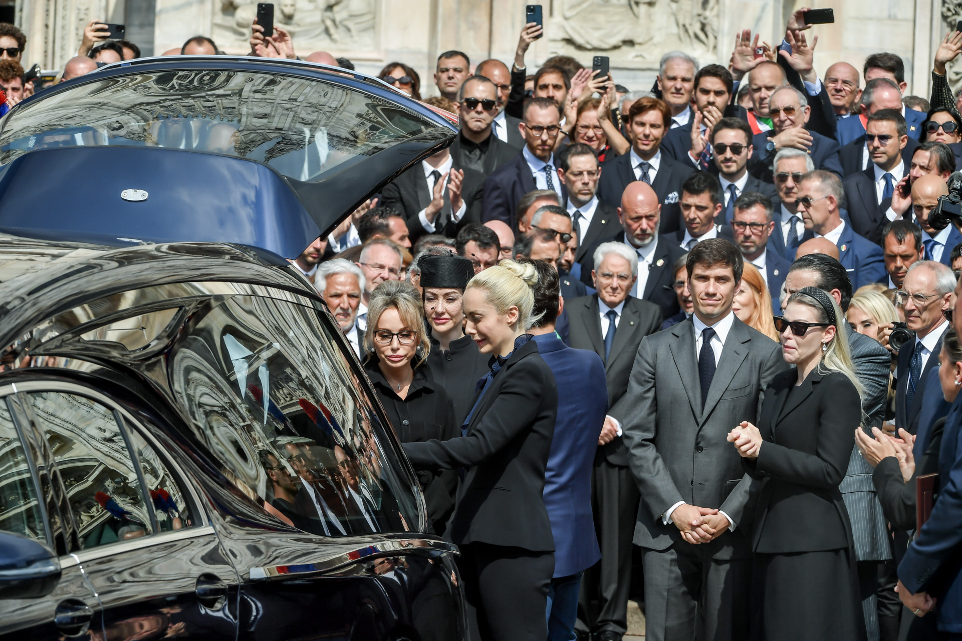 Marina Berlusconi, en el funeral de su padre