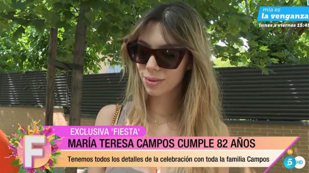Alejandra Rubio en el cumpleaños de María Teresa Campos / Telecinco