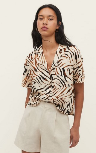 Camisa animal print online stradivarius