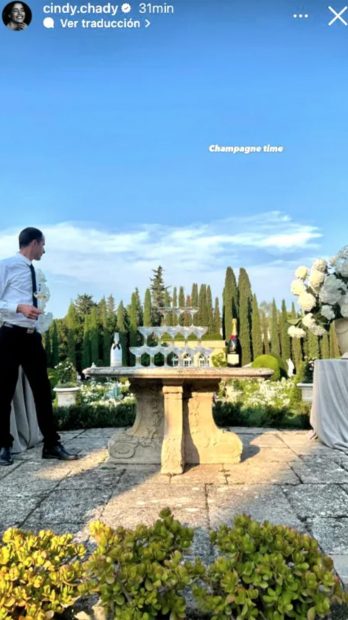 Storie de la boda de Thibaut Courtois y Mishel Gerzig. / Instagram
