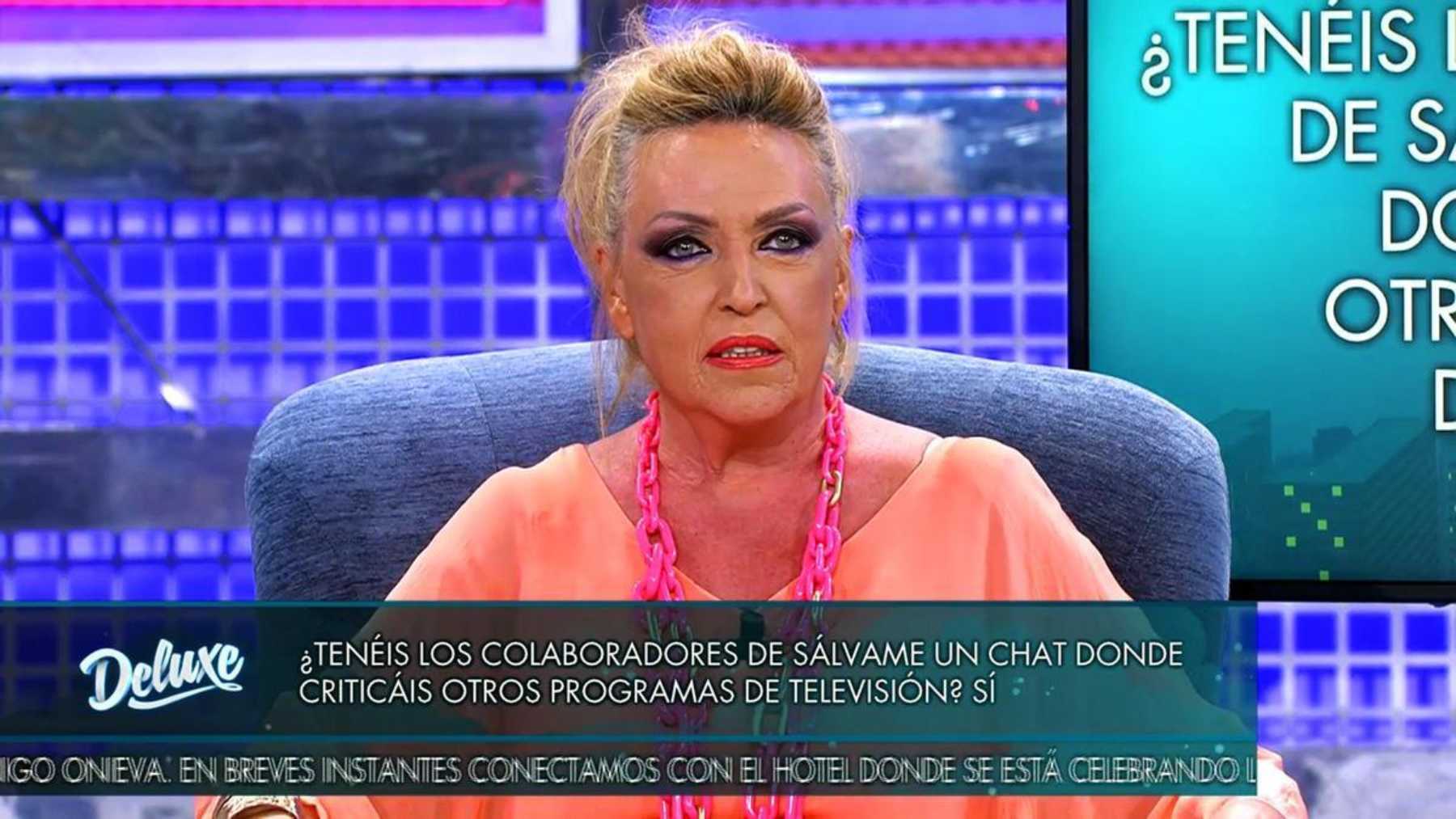 Lydia Lozano en el plató de 'Sálvame Deluxe' / Telecinco