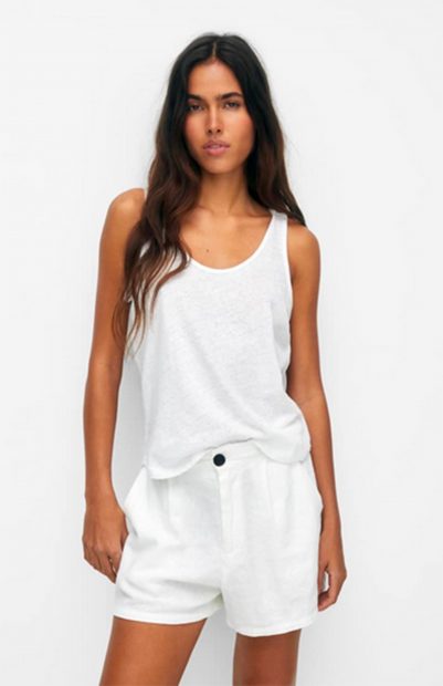 Short blanco de lino de Pull & Bear / Pull & Bear