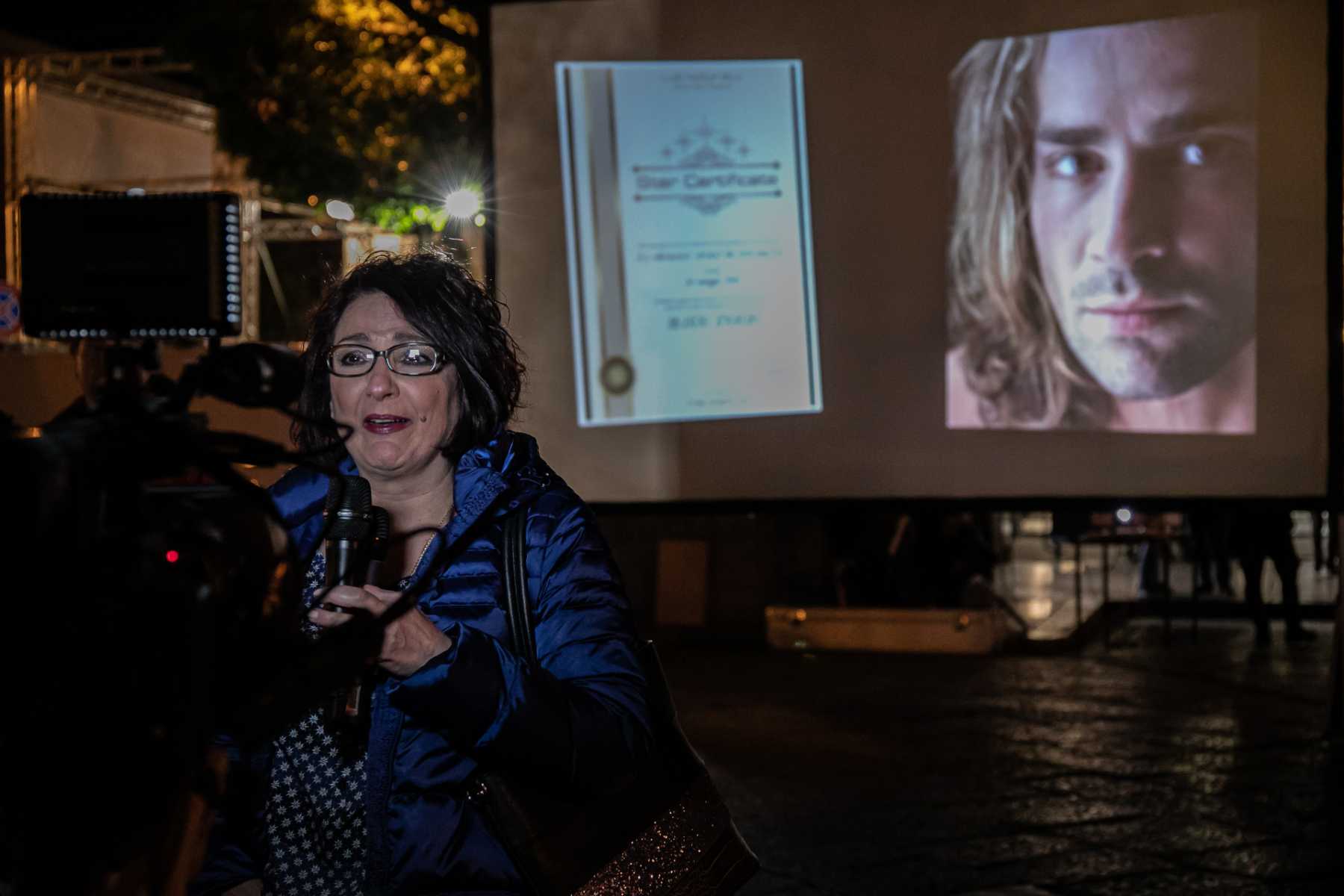 La madre de Mario Biondo, Santina D'Alessandro, durante un memorial a su hijo / Gtres