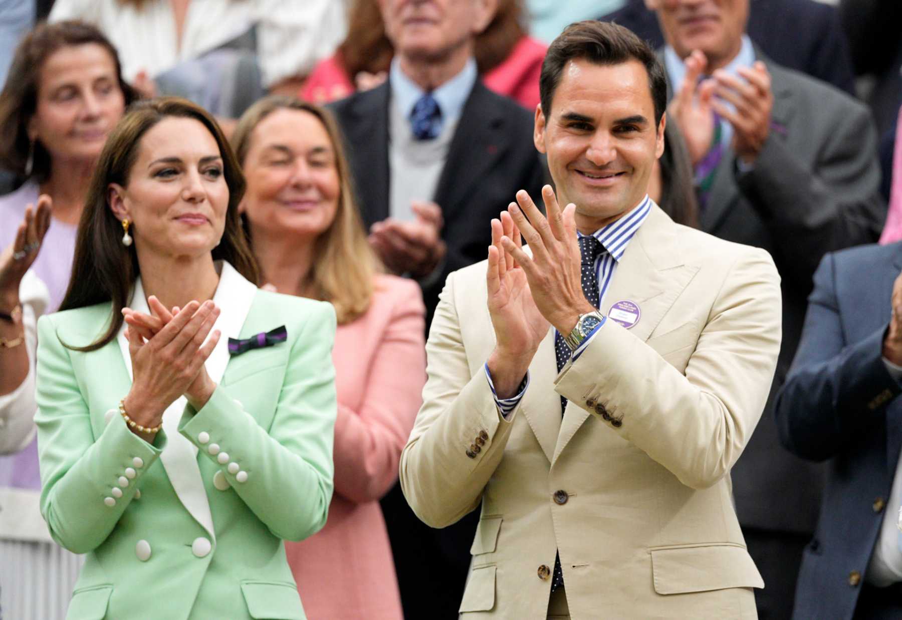 Roger Federer y Catalina de Gales en Wimbledon / Gtres