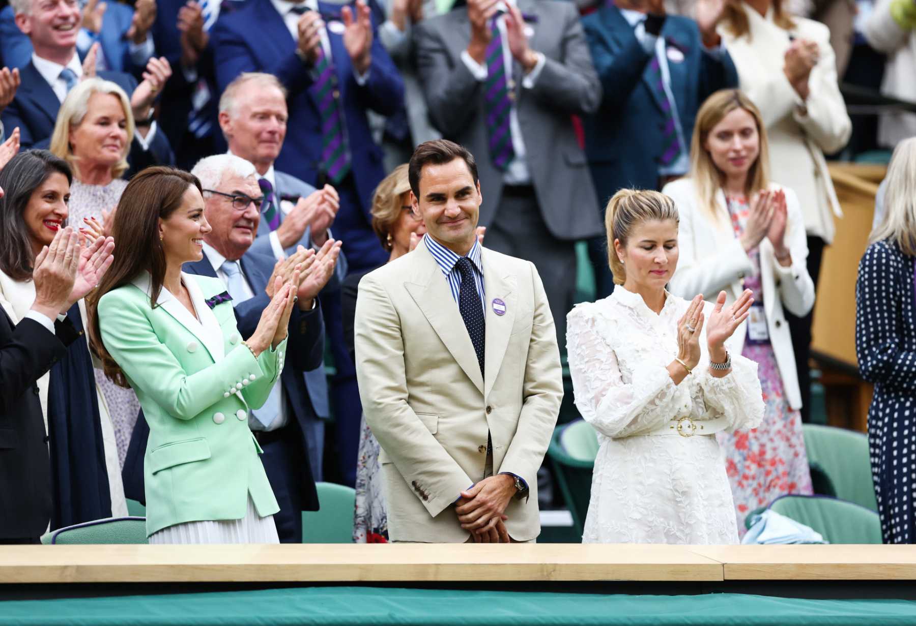 Roger Federer y Catalina de Gales en Wimbledon / Gtres