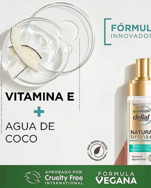 El producto contiene vitamina E y agua de coco / Garnier
