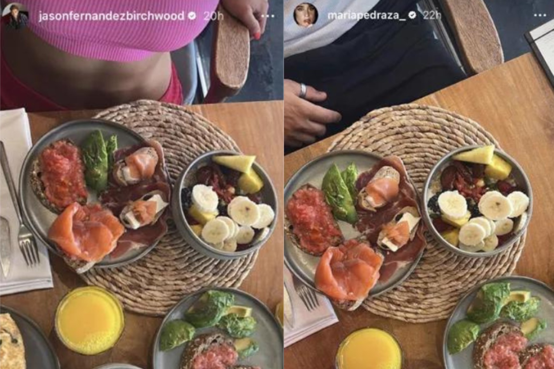 Stories de vacaciones de María Pedraza y Jason Fernández/ Instagram 