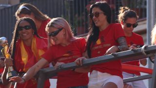 La selección española durante la celebración en Ibiza/ Gtres