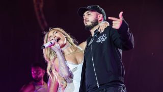 Omar Montes y Ana Mena en un concierto en el Wizink Center de Madrid/ Gtres