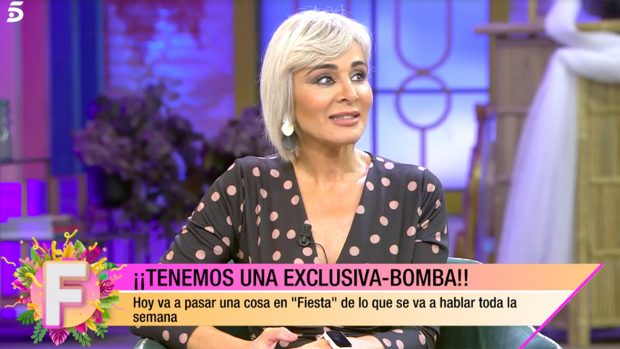Ana María Aldón en el plató / Telecinco