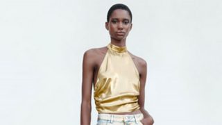 Top dorado / Zara