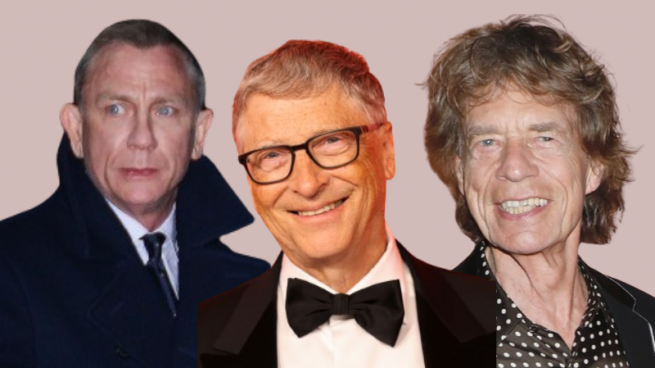 Bill Gates, Mick Jagger y Daniel Craig/ Gtres