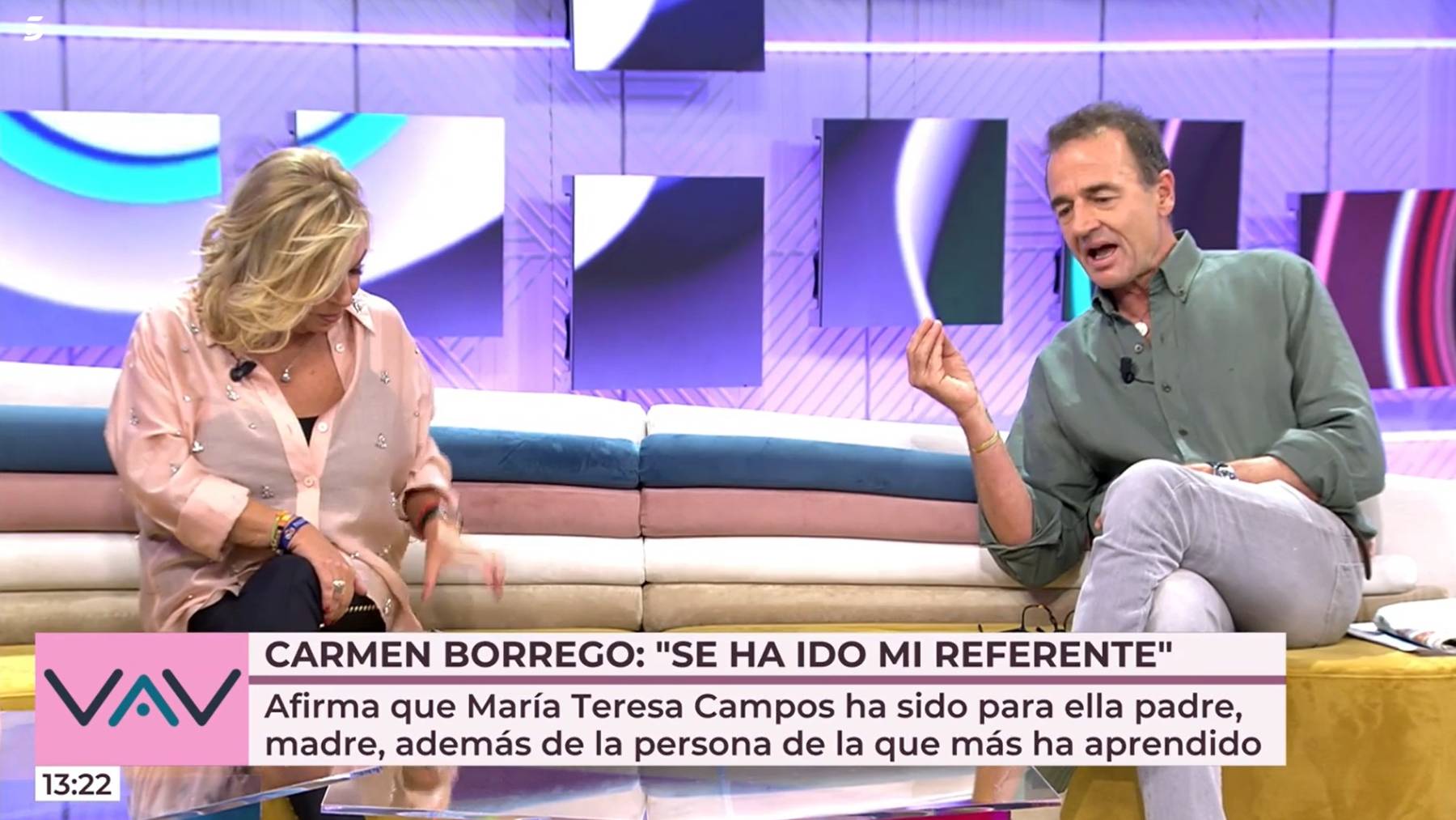 Carmen Borrego y Alessandro Lequio en 'Vamos a ver'/ Mediaset