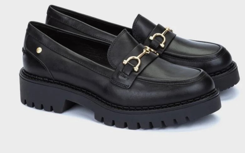 Pikolinos Granada Mocassino Con Zeppa Donna In Pelle - Colore Melograno - Tacco 3,5 Cm - Suola Gomma - Taglia 38 EU