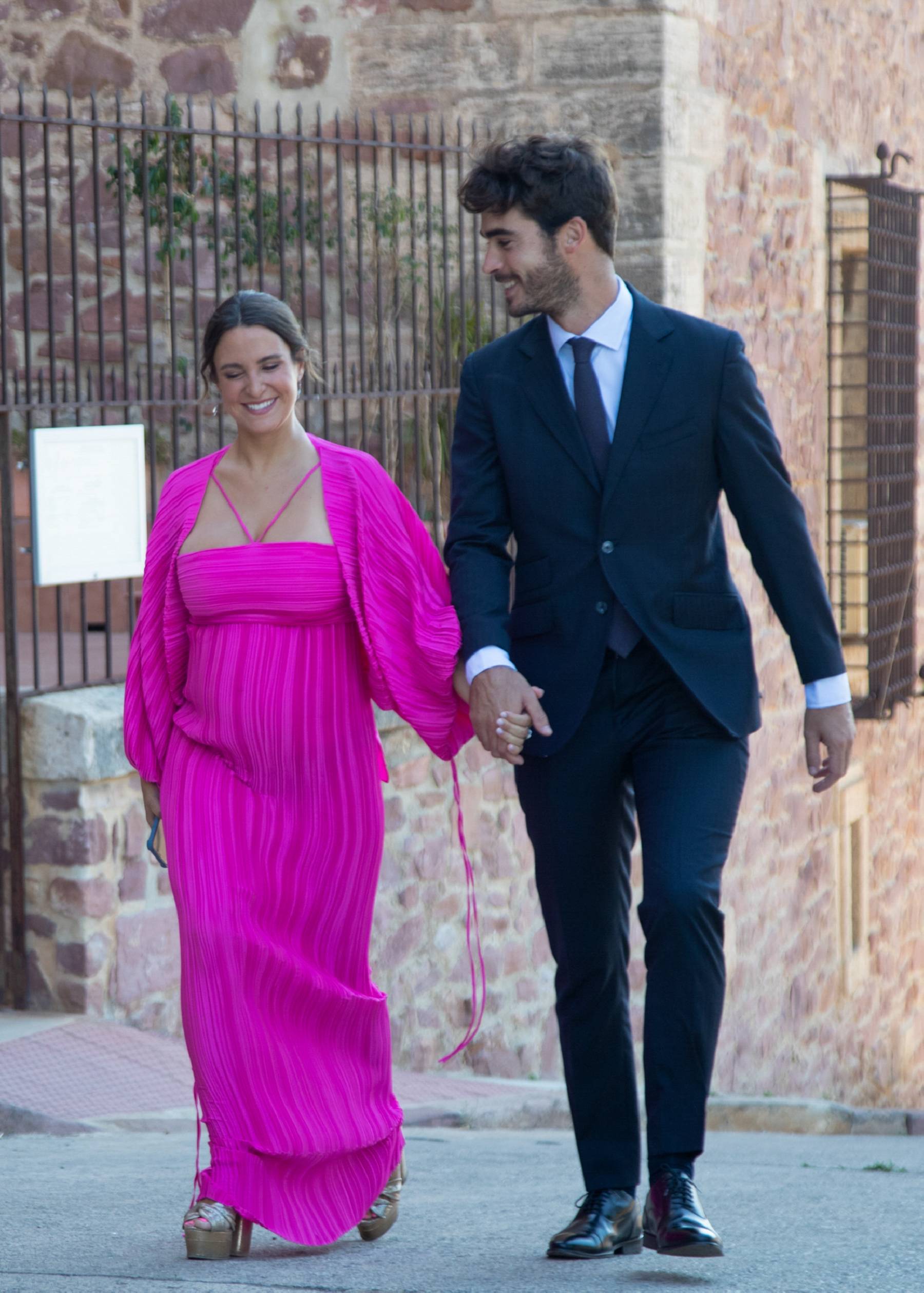 Marta Pombo y Luis Zamalloa en una boda en Madrid / Gtres