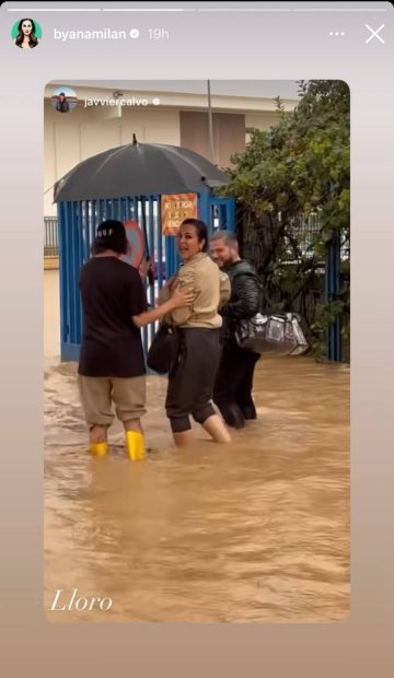 Ana Milán evacuada, Antena 3 inundado, inundación Alina,