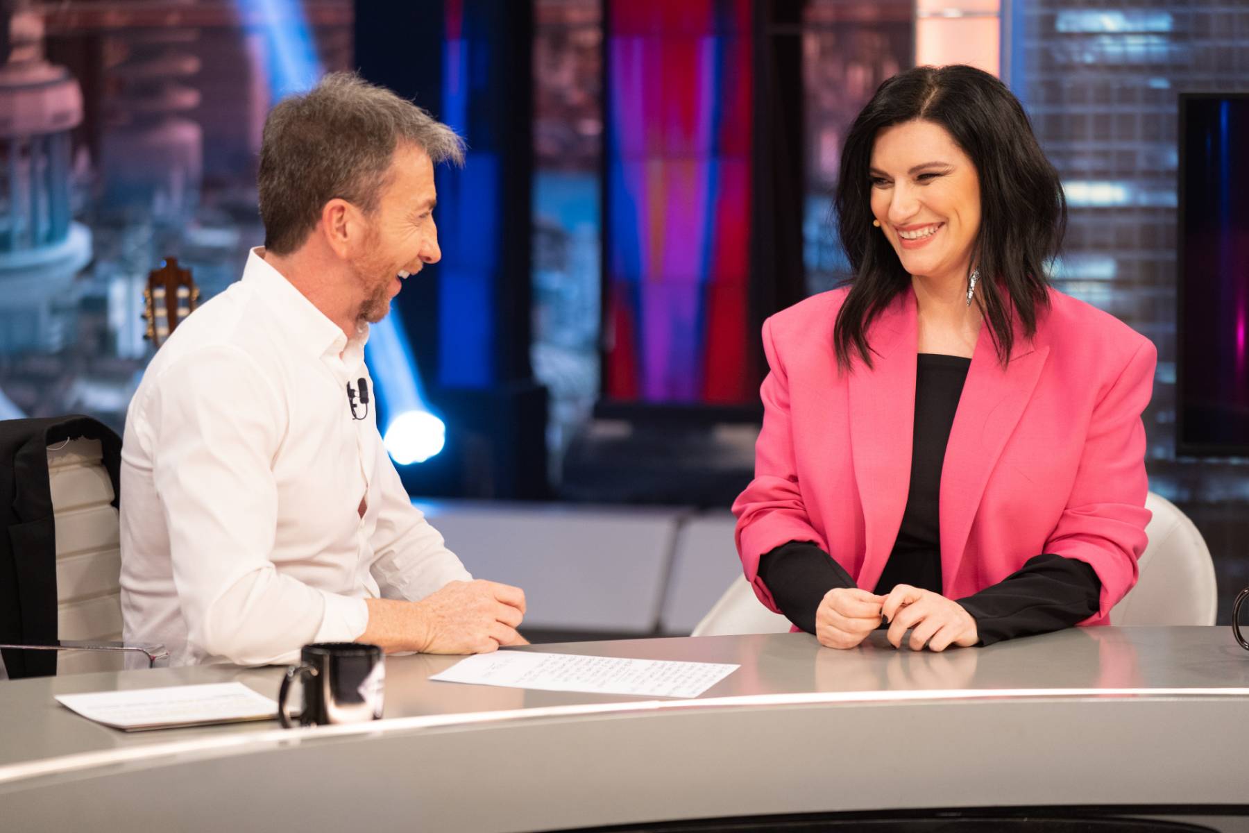 Laura Pausini y Pablo Motos en 'El Hormiguero', Laura Pausini, El Hormiguero Pablo Motos 