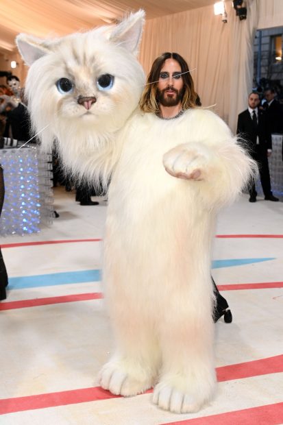 Jared Leto disfraz, Jared Leto gato, Jared Leto gala met