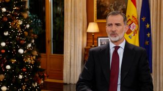 El Rey Felipe durante un Mensaje de Navidad. / Gtres