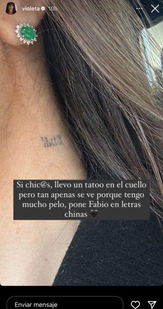 Violeta embarazo, Violeta y Fabbio, Violeta tatuajes