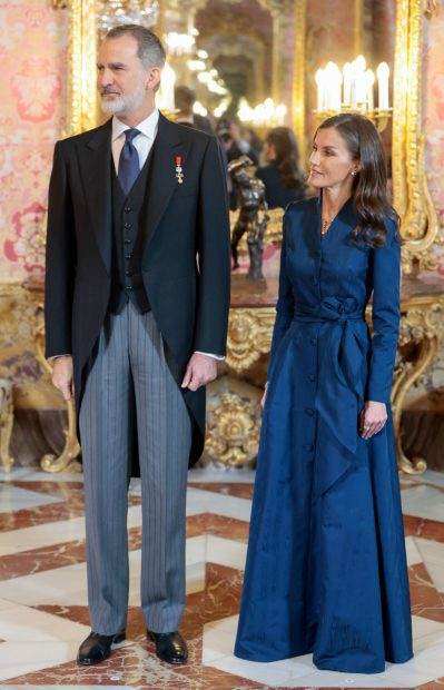 Recepción cuerpo diplomático, Reina Letizia vestido, Reina Letizia Look, reyes recepción cuerpo diplomático