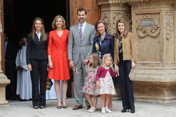 Familia Real, Misa Pascua, Mallorca