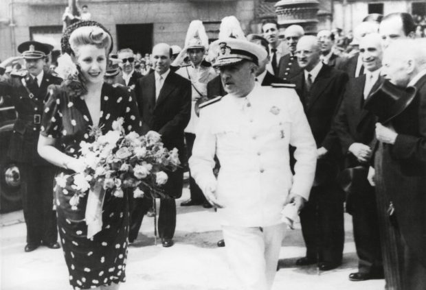 Evita Perón, con Franco. / GTRES