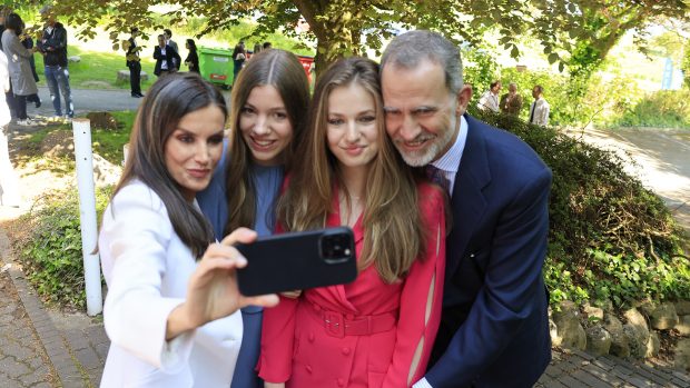 Reina Letizia, madre, selfie